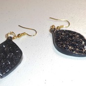 2 Inch dropped Earrings with gold plated wires