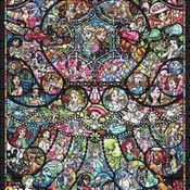 counted cross stitch pattern disney stained glass Pdf 344*496 stitches CH1659