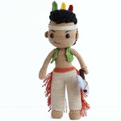 PATTERN - Amigurumi Native American Indian Boy Matto/Crochet doll/crochet native/amigurumi toy