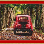 Red Fiat 500 Cross Stitch Pattern