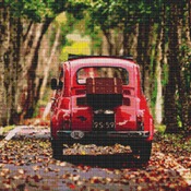 Red Fiat 500 Cross Stitch Pattern