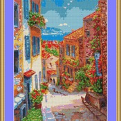 Colourful Street Cross Stitch Pattern