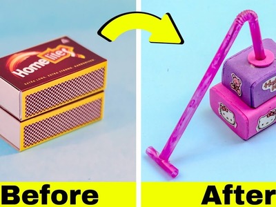 DIY Miniature Vaccum cleaner from matchbox easy || Make mini vaccum clear with matchbox