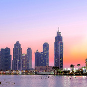 Dubai At Sunset Cross Stitch Pattern