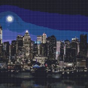 Manhattan Skyline Cross Stitch