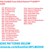 CRAFTS ALabama Crimson Tide FootBall Cross Stitch Pattern***LOOK***Buyers Can Download Your Pattern As Soon As They Complete The Purchase