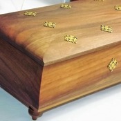 FREE POST - Decorative Solid HARDWOOD Jewellery Box. Trinket keepsake Box & Wooden Storage Box.
