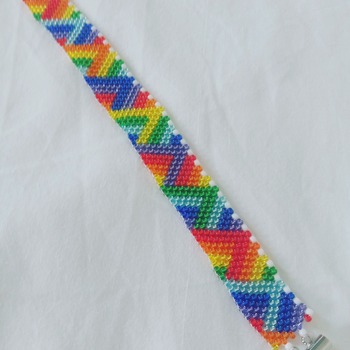 Handmade 3D Triangle Rainbow Bracelet Jewellery