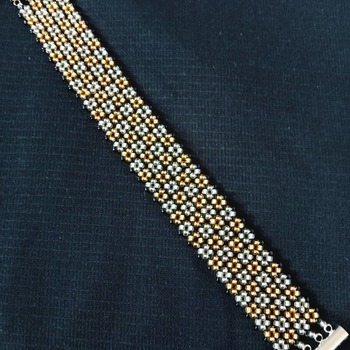 Handmade Gold Silver Black Net Bracelet Jewellery