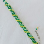 Handmade Green Yellow Spiral Bracelet Jewellery Accessories