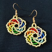 Handmade Round Shape Rainbow Earrings Jewellery