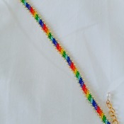 Handmade Twill Stripes Rainbow Bracelet Jewellery