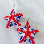 Handmade United Kingdom Star Beaded Earrings Jewellery accessories