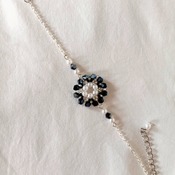 Handmade White Pearl Crystal Glass Round Elegant Necklace Bracelet Earrings Set Jewellery Set