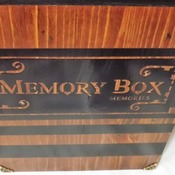 LARGE Rustic - Aged LOCKABLE Wooden MEMORY BOX Storage with matching wooden Journal.