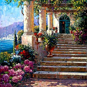 Up The Steps Cross Stitch Pattern