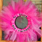 Breast Cancer Strong & Courageous Wreath
