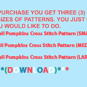 CRAFTS Fall Pumpkins Cross Stitch Pattern***LOOK***Buyers Can Download Your Pattern As Soon As They Complete The Purchase