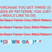 CRAFTS John Deere Tractor Cross Stitch Pattern***LOOK***Buyers Can Download Your Pattern As Soon As They Complete The Purchase