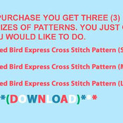 CRAFTS Red Bird Express Cross Stitch Pattern***L@@K***Buyers Can Download Your Pattern As Soon As They Complete The Purchase