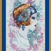 Art Deco Lady Cross Stitch Pattern