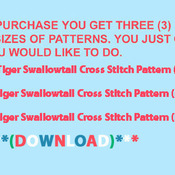 ( CRAFTS ) Tiger Swallowtail Cross Stitch Pattern***L@@K***Buyers Can Download Your Pattern As Soon As They Complete The Purchase