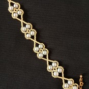Handmade Grey Pearl Gold Beads Bracelet Jewellery