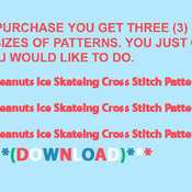 ( CRAFTS ) Peanuts Ice Skateing Cross Stitch Pattern***L@@K***Buyers Can Download Your Pattern As Soon As They Complete The Purchase