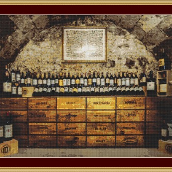 Wine Cellar Cross Stitch Pattern