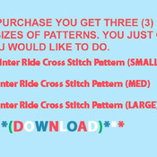 CRAFTS Winter Ride Cross Stitch Pattern***LOOK***Buyers Can Download Your Pattern As Soon As They Complete The Purchase