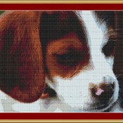 Beagle Puppy Cross Stitch Pattern