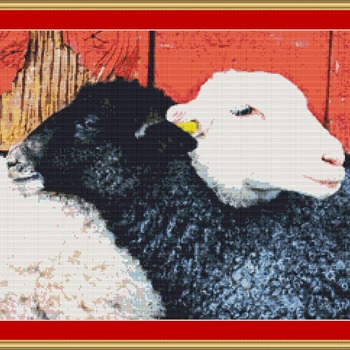 Black And White Cross Stitch Pattern