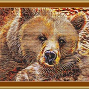 Brown Bear Cross Stitch Pattern