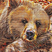 Brown Bear Cross Stitch Pattern