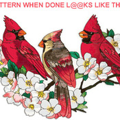 CRAFTS Cardinals In DogWood Tree Cross Stitch Pattern***LOOK***