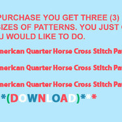 ( CRAFTS ) American Quarter Horse Cross Stitch Pattern***L@@K***Buyers Can Download Your Pattern As Soon As They Complete The Purchase