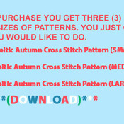 ( CRAFTS ) Celtic Autumn Cross Stitch Pattern***L@@K***Buyers Can Download Your Pattern As Soon As They Complete The Purchase