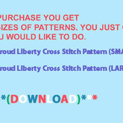 ( CRAFTS ) Proud Liberty Cross Stitch Pattern***L@@K***Buyers Can Download Your Pattern As Soon As They Complete The Purchase