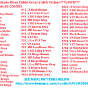 ( CRAFTS ) River Cabin Cross Stitch Pattern***L@@K***Buyers Can Download Your Pattern As Soon As They Complete The Purchase