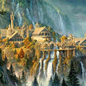 ( CRAFTS ) The Rivendell Waterfalls Cross Stitch Pattern***L@@K**Buyers Can Download Your Pattern As Soon As They Complete The Purchase
