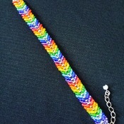 Handmade Chevron V Rainbow Bracelet Jewellery