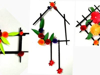 3 simple paper wall hanging. Best out of waste. summer kids craft