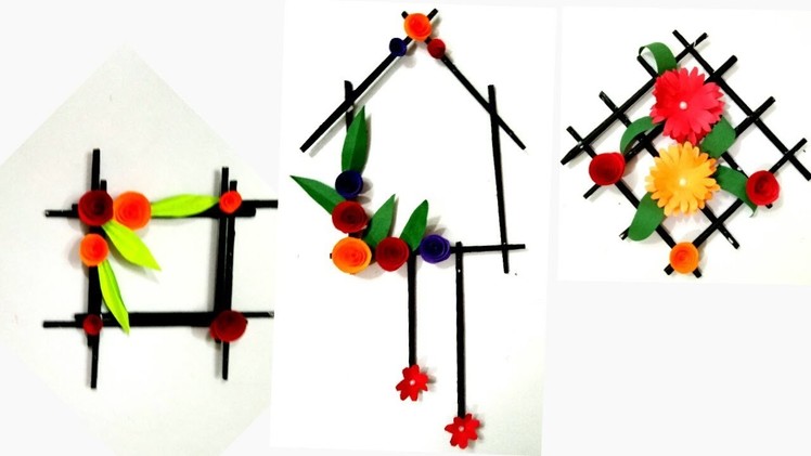 3 simple paper wall hanging. Best out of waste. summer kids craft