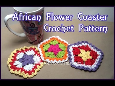 African Flower Coaster Crochet Pattern