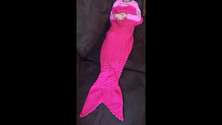 Crochet mermaid tail blanket pattern YouTube