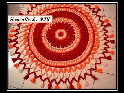 Crochet Puff Beads Table Cover.Centerpiece.Thalpose
