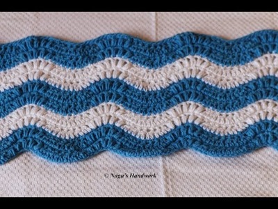 Crochet Ripple Puff Stitch Baby Blanket-Crochet Ripple Puff Stitch Pattern-Ripple Crochet Blanket