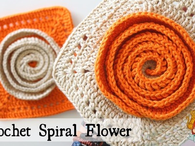 Crochet Sprial Flower Motif