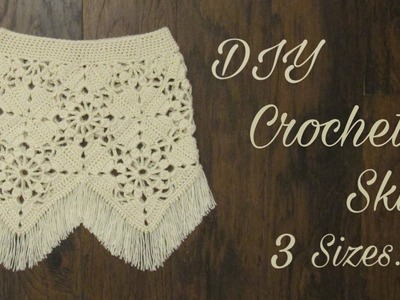Crochet Summer Crop Skirt | Crochet Boho Skirt | Crochet Festival Skirt | Crochet Swim Suit Cover