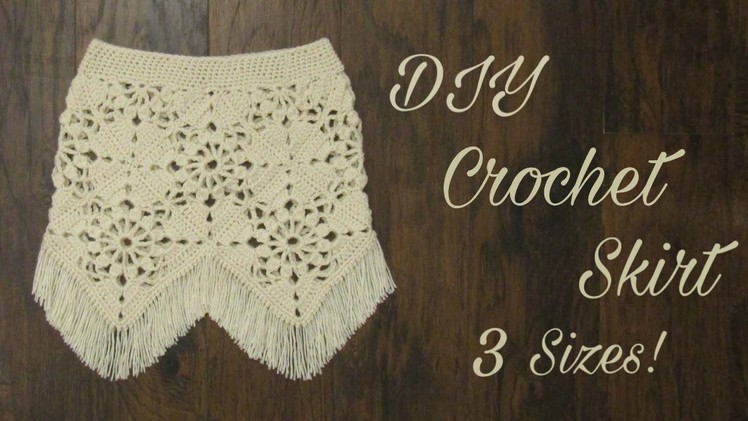 Crochet Summer Crop Skirt | Crochet Boho Skirt | Crochet Festival Skirt | Crochet Swim Suit Cover